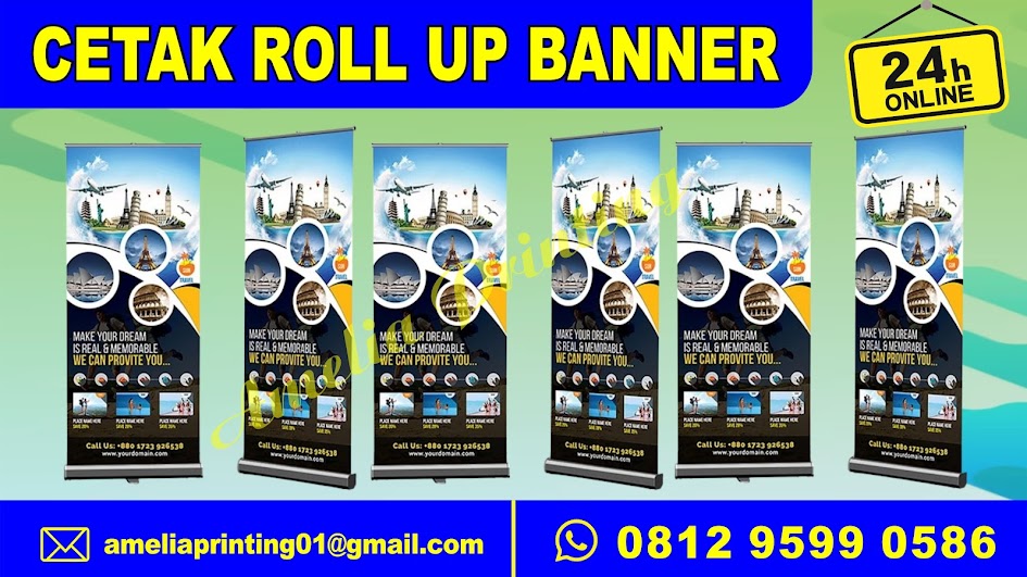 Cetak Roll Up Banner Murah Cepat 24 Jam Jakarta Timur